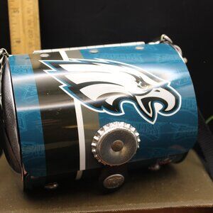 Philadelphia Eagles Football Fender Flare Barrel Purse Retired Certificate FUN!